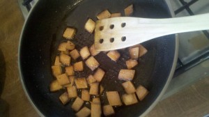 ... und fertig gebraten zur Weiterverwendung für das nächste Gericht